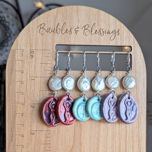 Sweet Goddess Earrings with Pearl & Sterling Silver