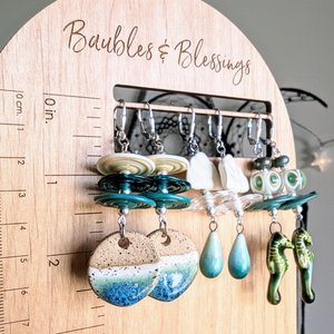 Multi-Artist Seahorse Earrings with Lampwork Beads