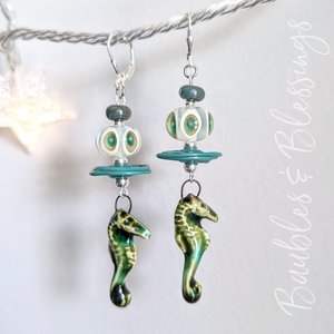 Multi-Artist Seahorse Earrings with Lampwork Beads