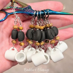 Coffee Earrings & Pendants with Handmade Beads (MTO)
