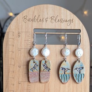 Sweet Goddess Earrings with Pearl & Sterling Silver