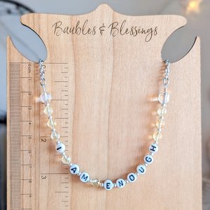"I AM ENOUGH" Affirmation Necklace with Citrine