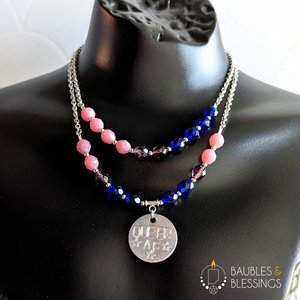 Bi Pride Necklace: Choker or Custom Stamped Pendant (MTO)