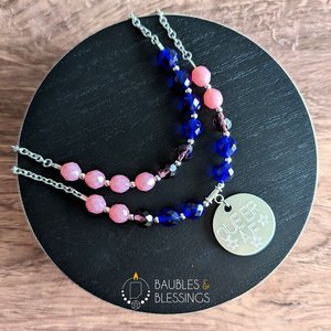 Bi Pride Necklace: Choker or Custom Stamped Pendant (MTO)
