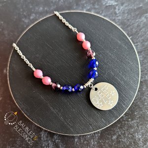 Bi Pride Necklace: Choker or Custom Stamped Pendant