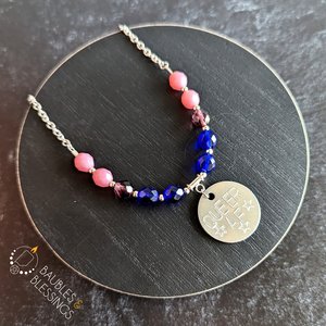 Bi Pride Necklace: Choker or Custom Stamped Pendant (MTO)
