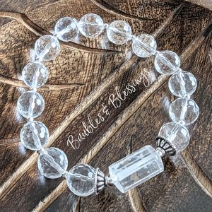 Gemstone Stretch Bracelets with Sterling Silver (MTO)