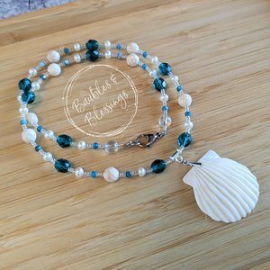 Sweet Seashell Necklace with Bone Pendant