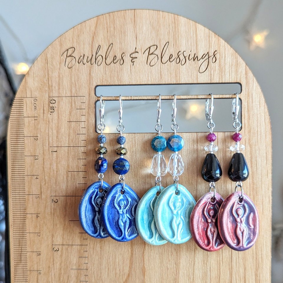 Aqua Goddess Earrings with Faceted Apatite & Quartz Teardrops