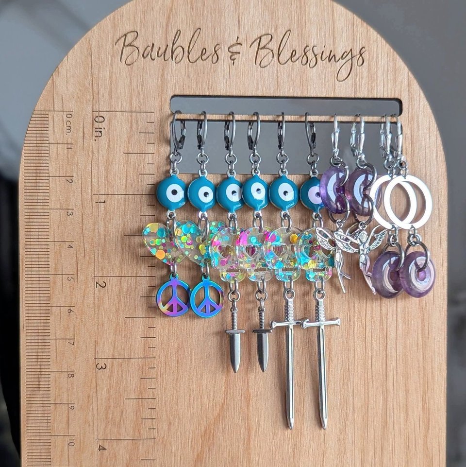 Sterling Silver Faerie Earrings with Amethyst Donuts