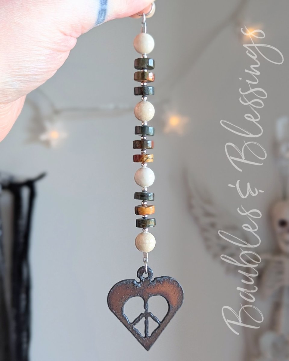 RESERVED for L: Peace Heart Talisman 