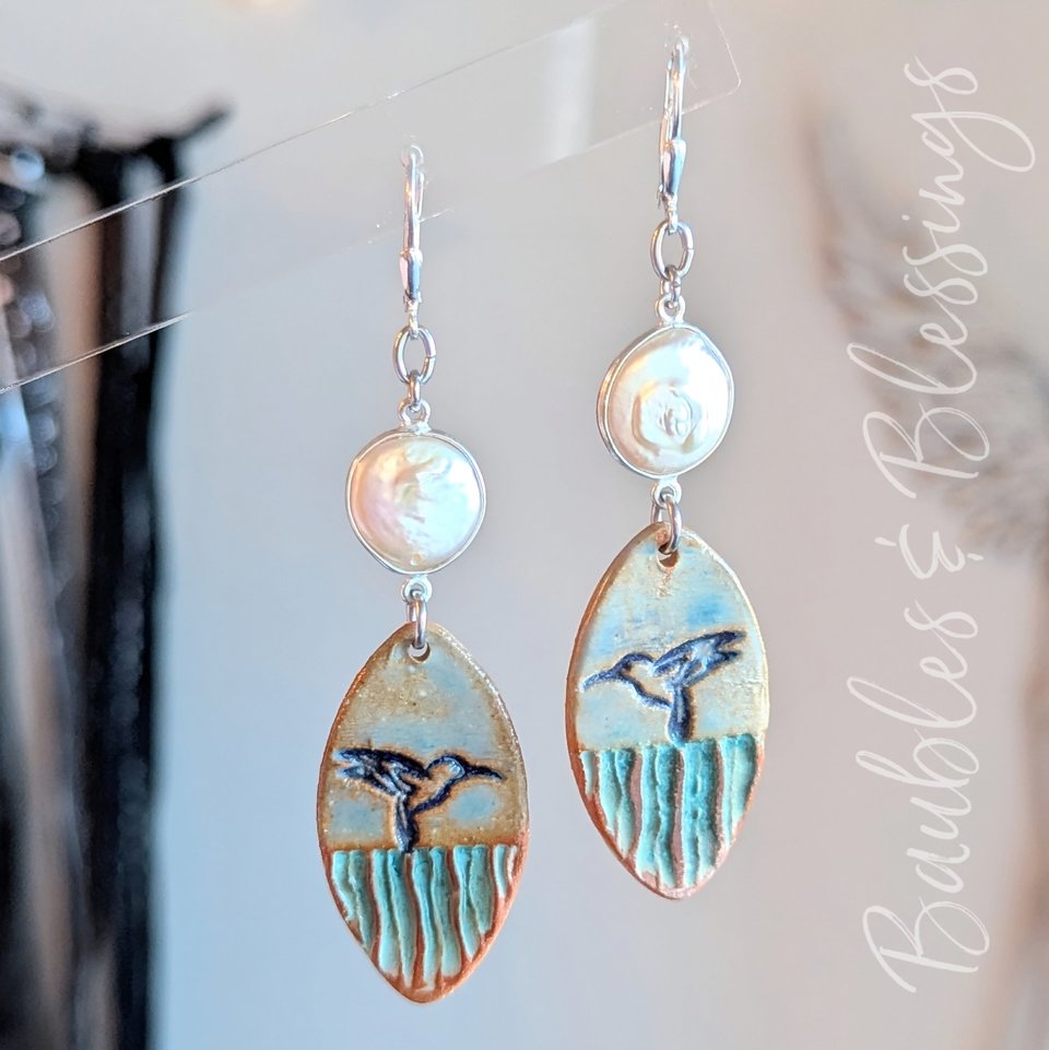 Sweet Goddess Earrings with Pearl & Sterling Silver