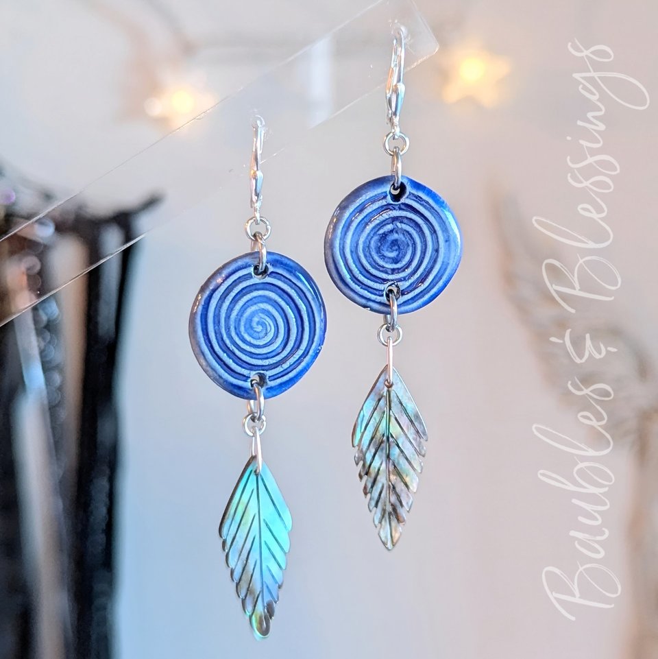 Sweet Goddess Earrings with Pearl & Sterling Silver