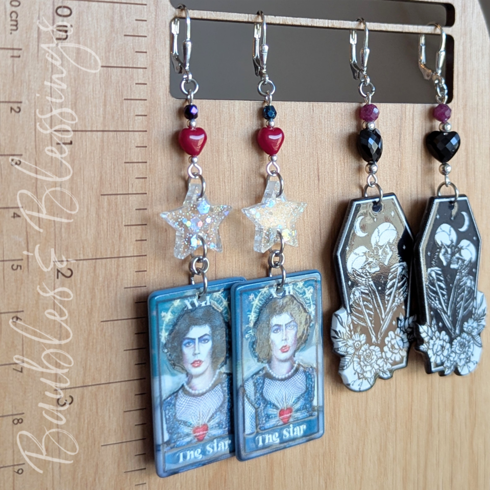 The Star Tarot Earrings, Featuring Frank N Furter