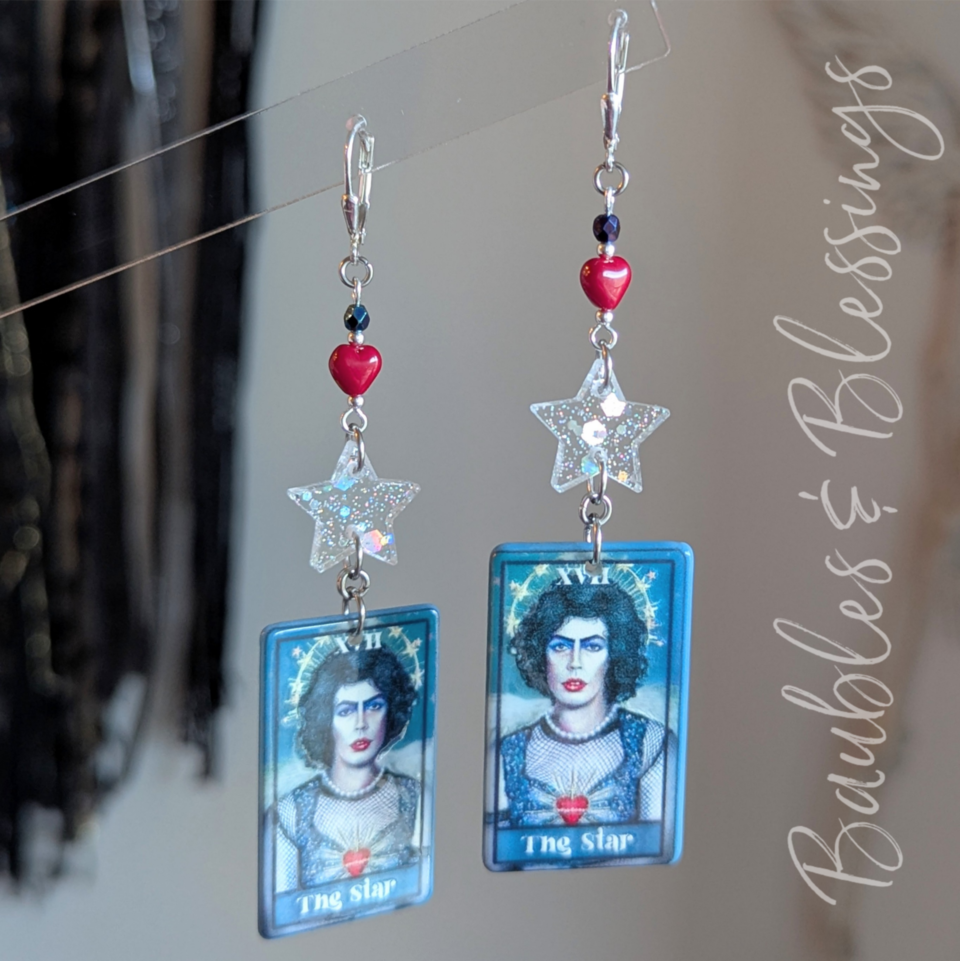 The Star Tarot Earrings, Featuring Frank N Furter