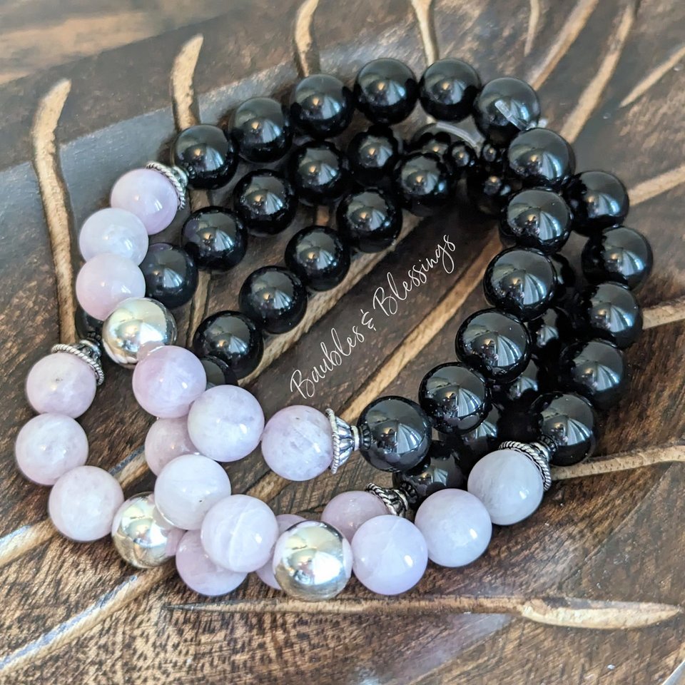 Chunky Bracelets with Kunzite for Becoming Unstuck