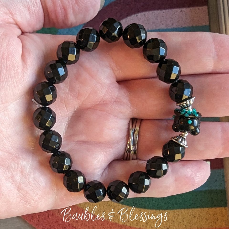Green Cauldron Bracelets: Elegant Onyx (MTO)