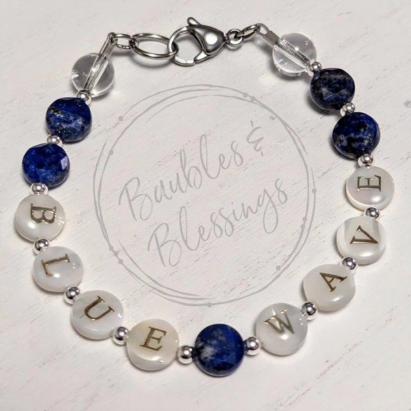 RESERVED for C: 7.25" BLUE WAVE Bracelet