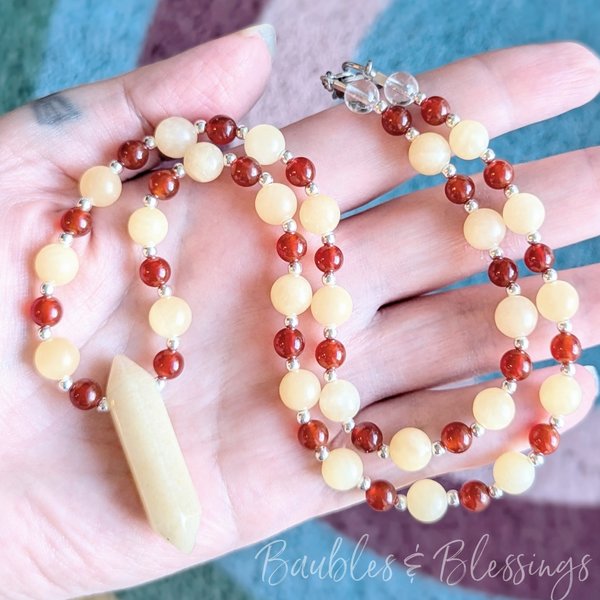 Inspired by Brighid: Solar Plexus & Sacral Chakra Point Necklace