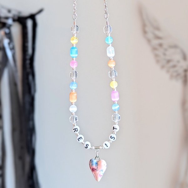 RESERVED for D: RESIST Necklace + 3" Extender