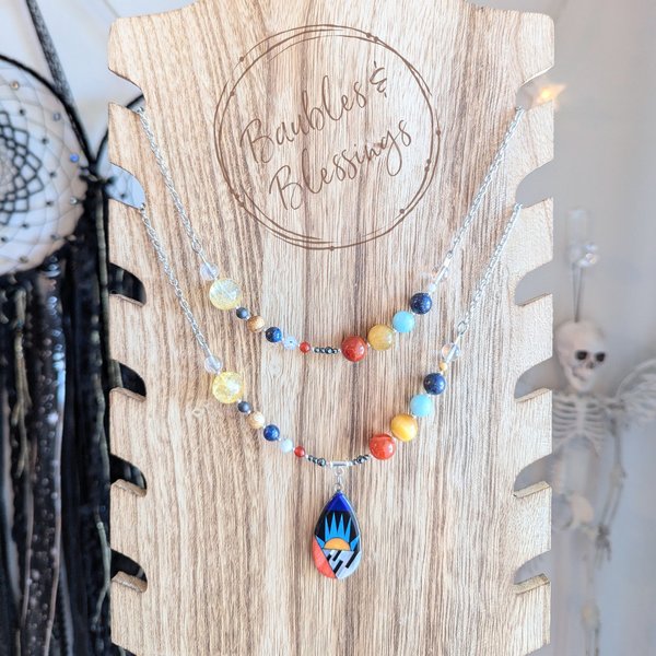 RESERVED for S: Solar System Necklace with Pendant