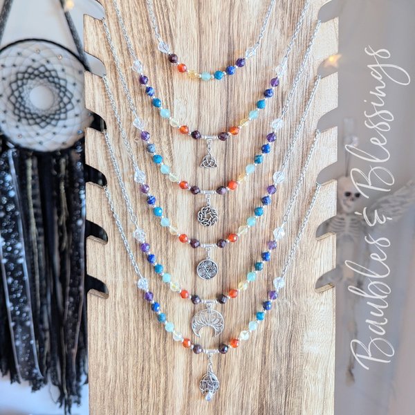 RESERVED for S: Plain Chakra Necklace, No Charm