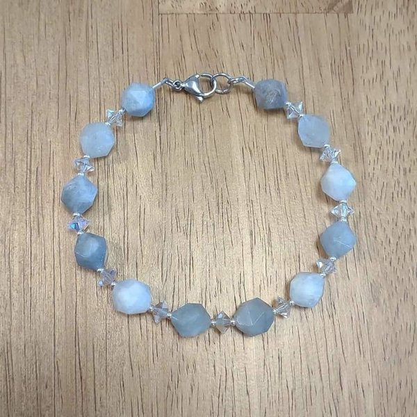 Aquamarine & Preciosa Crystal Bracelet
