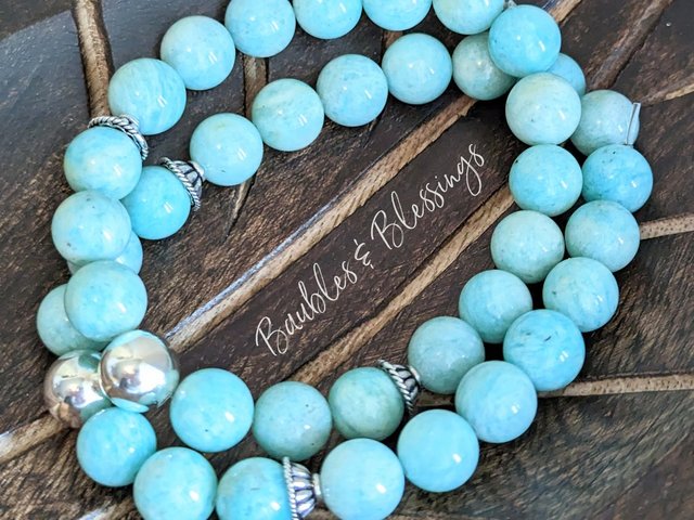 Chunky Amazonite Bracelets for Success & Balance